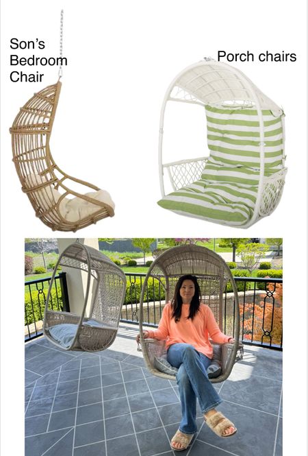 Our favorite affordable hanging chairs! I have the white ones on our patio and the the other on my sone room (in dark gray). Bothe very comfy and on sale .

It’s porch weather and these are the best chairs! More color options in both 

#LTKSaleAlert #LTKHome