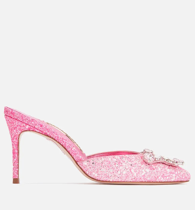 Sophia Webster Margaux Glittered Leather Mules | Coggles (Global)