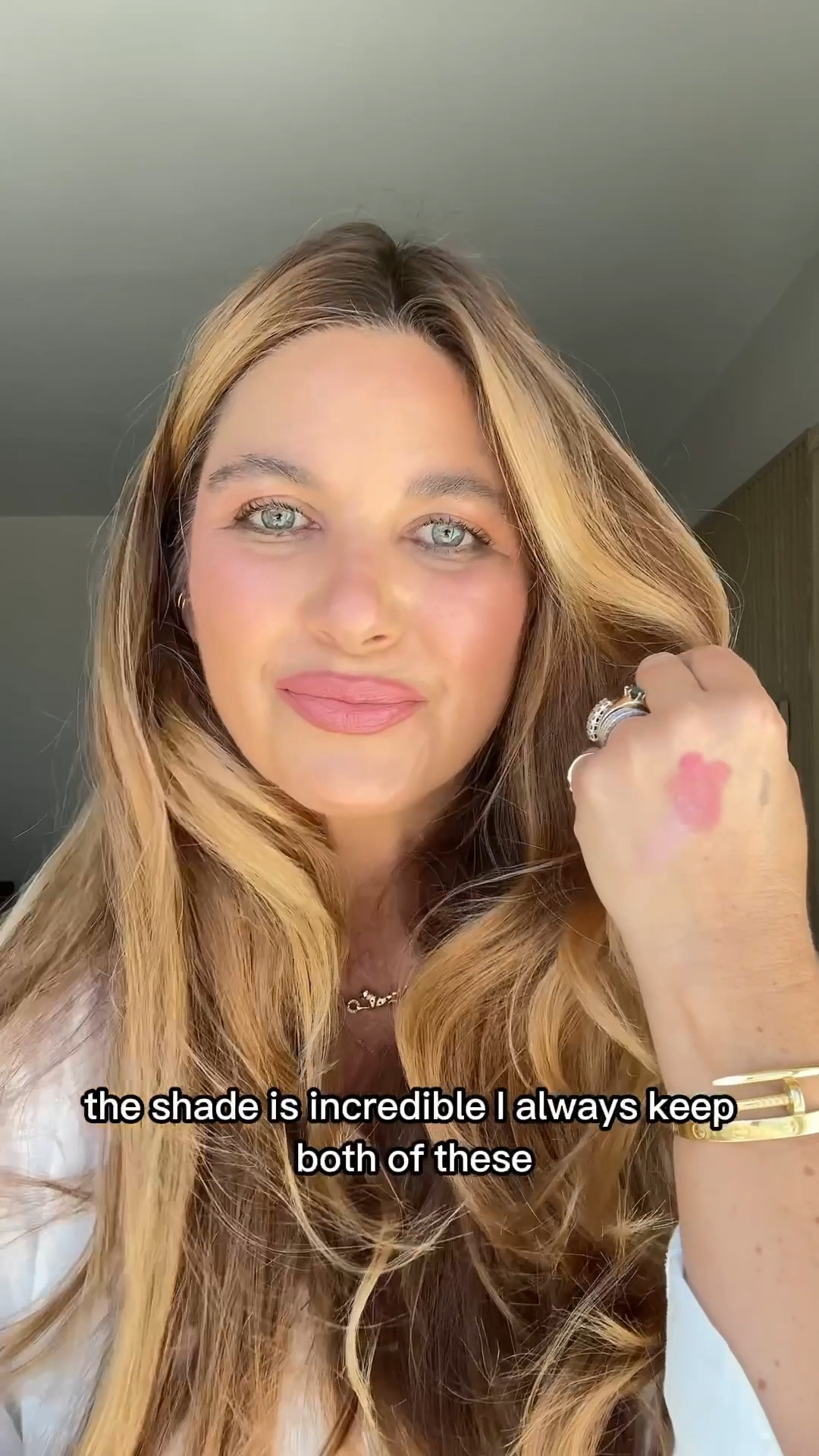 Makeup of the day 
Shirt: medium
Hair: Sea Glass + hot rollers
Augustinus Bader Rich Cream
Le Metier Peau Vierge 3
Bloomeffects sunscreen stick
Maxine’s Revenge French Face jn medium sand and medium deep sand 
Sweed. Bronzer in medium golden + Sweed angled brush brush 
Queen Musia midcentury pink blush (www.Queenmusia.com use beautyprofessor-qm at checkout)
Kosas glimmerose 
Sweed highlight in bronze (on nose and eyes)
Makeup by Mario lip liner in Rich Mauve (Toasty is very similar! 
Armani 503 lipstick 
Make brow gel in cool taupe 
Grandewrap mascara 
Sarah Creal Eyeliner in Twilight Smoke
Huda pressed powder in Kunafa Blondie 
SUQQU lipstick 11 /110
MFK Baccarat Rouge 540
Escentric Molecules Molecule 01

 

#LTKdayinmylife #LTKBeauty #LTKgrwm