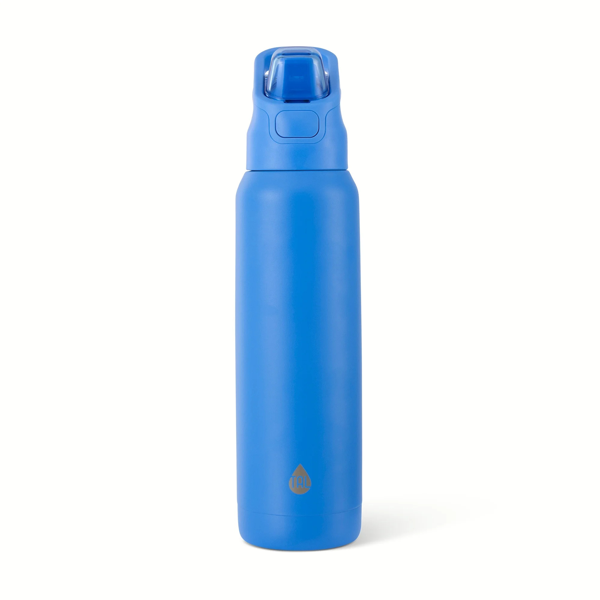 TAL Stainless Steel Dual Sport Water Bottle with Silicone Straw and Lock Lid 32 fl oz, Blue | Walmart (US)