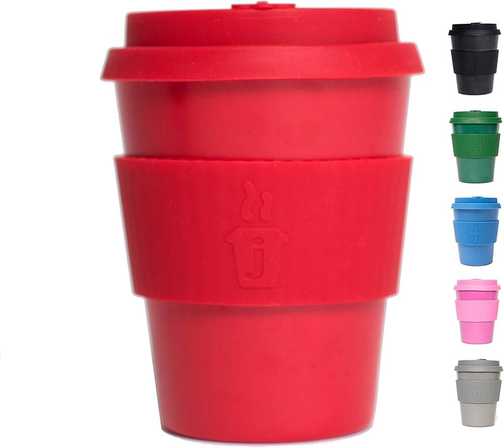 Premium Reusable Coffee Cup for Travel To Go 12oz | Takeaway Bamboo Mug with Lid & Spill Stopper ... | Amazon (US)