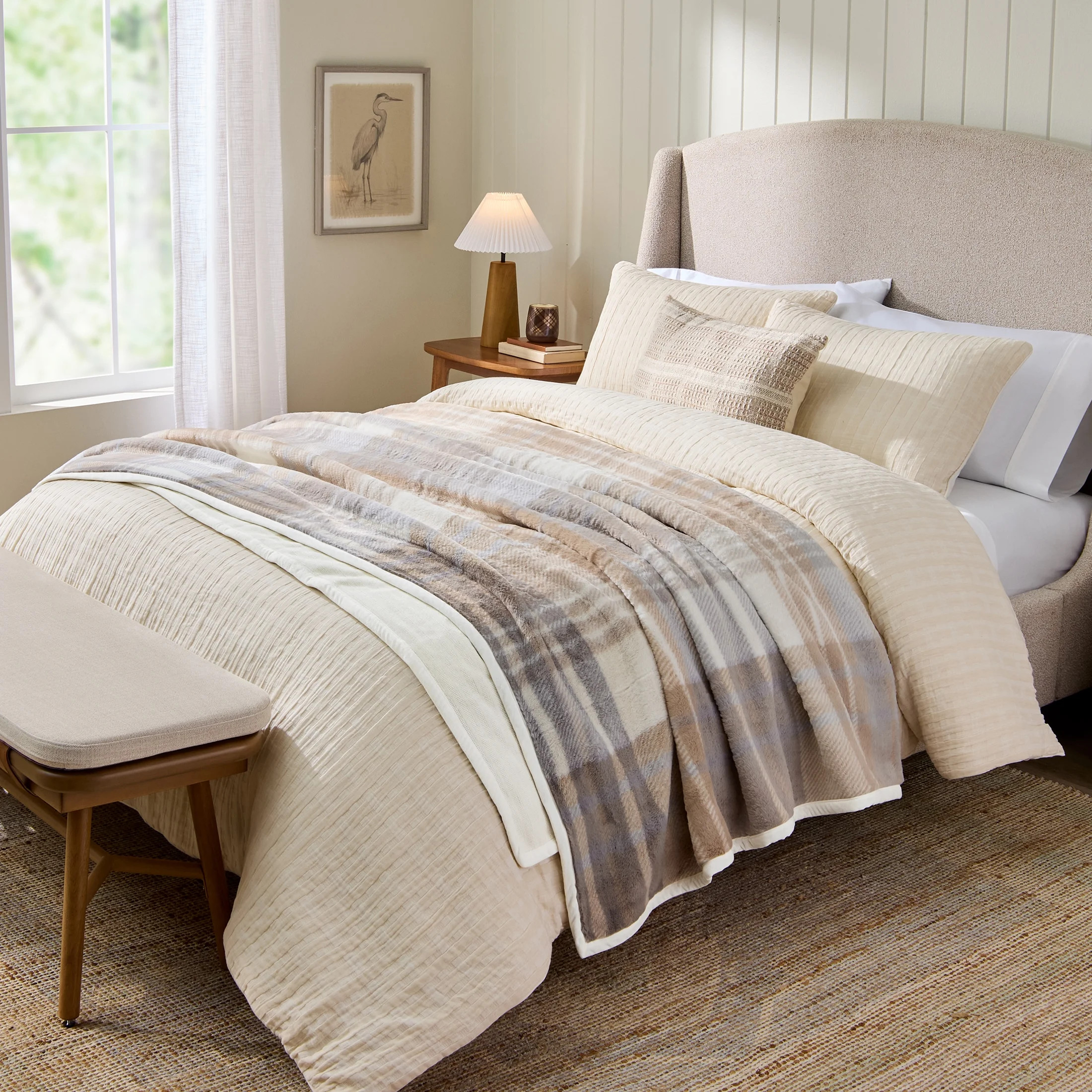 Better Homes & Gardens Chenille Bed Blanket, Ivory, King Size, 108 x 96 in - Walmart.com | Walmart (US)