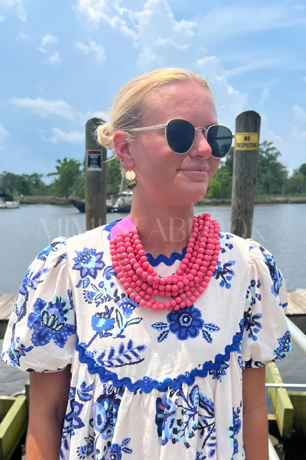 Lovell necklace, fuchsia | Mimi Seabrook