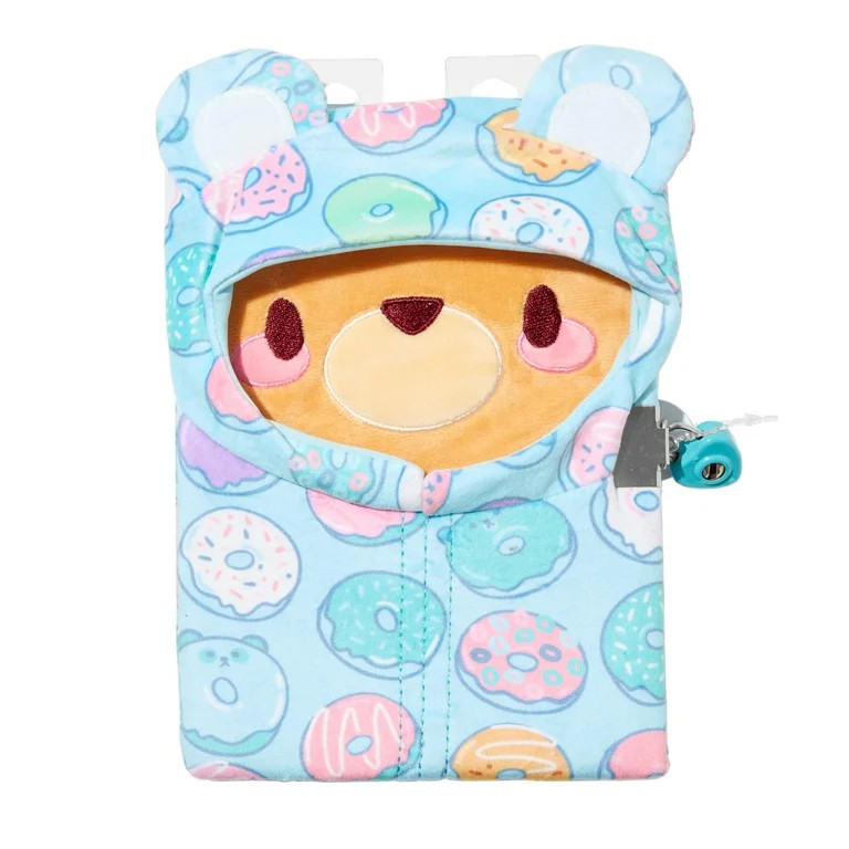 Claire's Back to School Yellow Bear in Donut Hoodie Diary with Lock and Key, 100 Pages | Walmart (US)