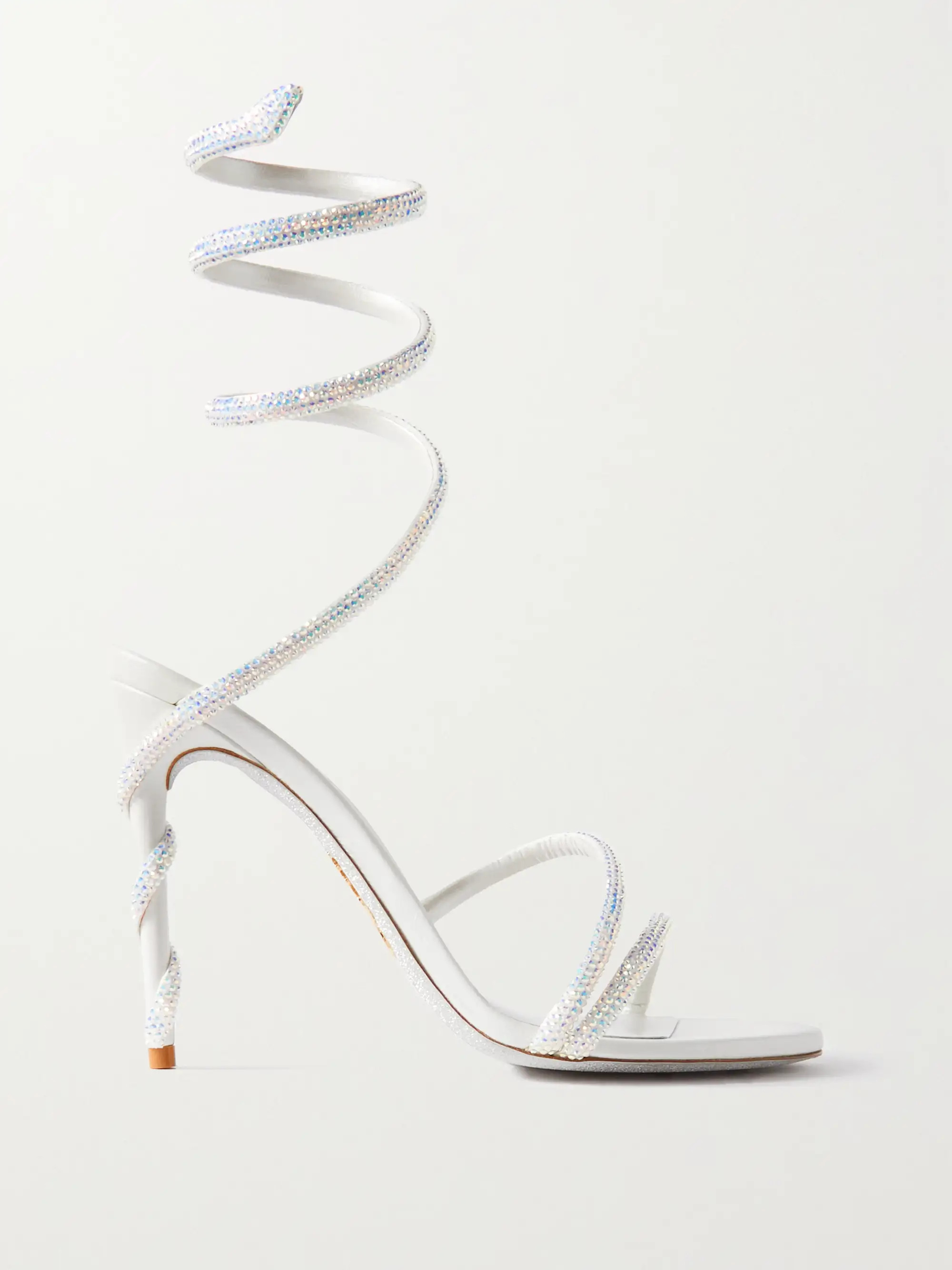 Margot crystal-embellished satin sandals | NET-A-PORTER (UK & EU)