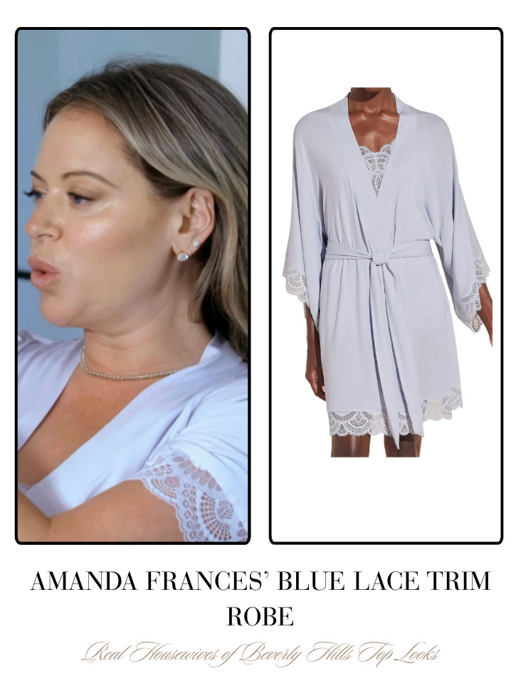 Amanda Frances' Blue Lace Trim Robe 

 