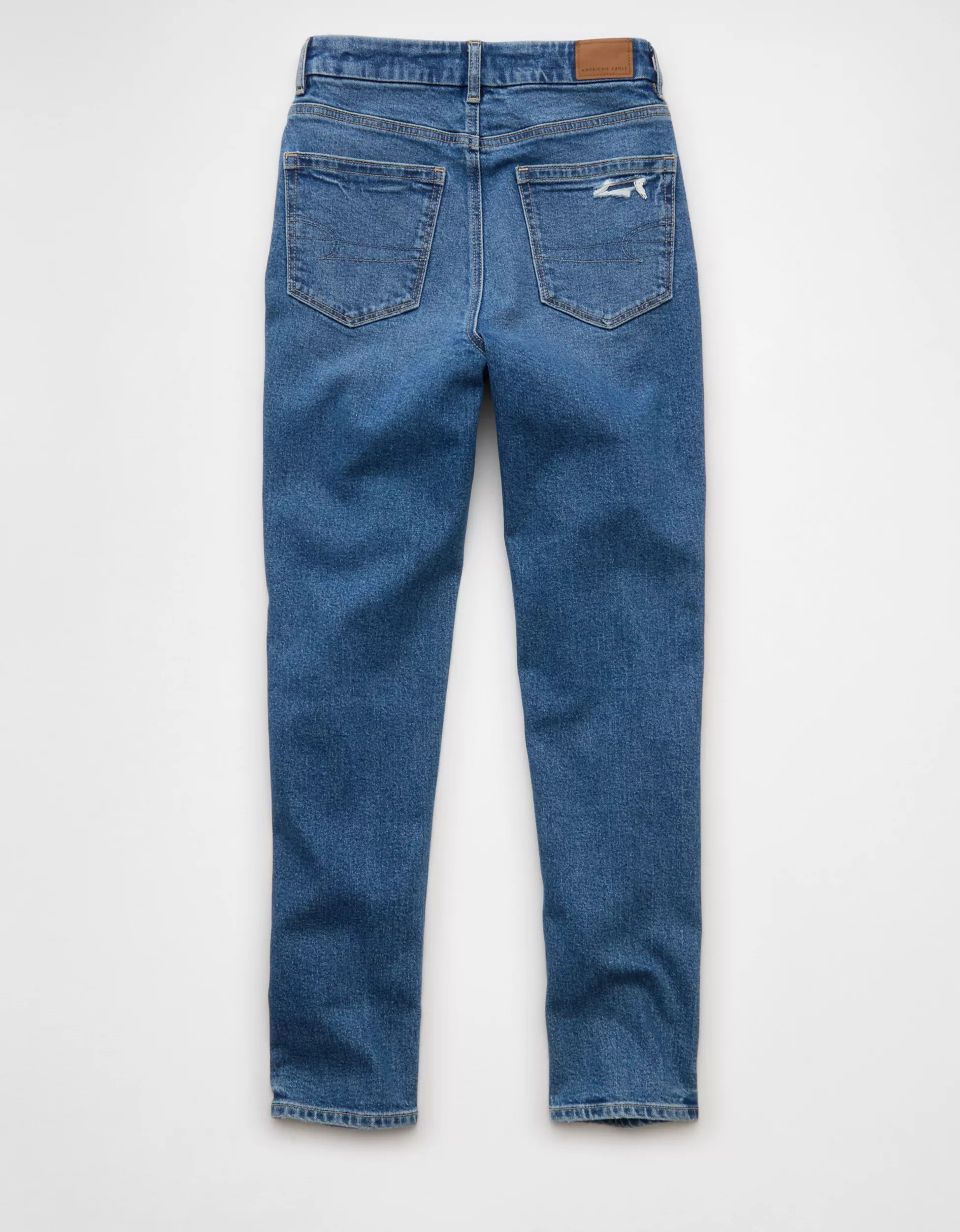 AE Strigid Curvy Ripped Mom Jean | American Eagle Outfitters (US & CA)