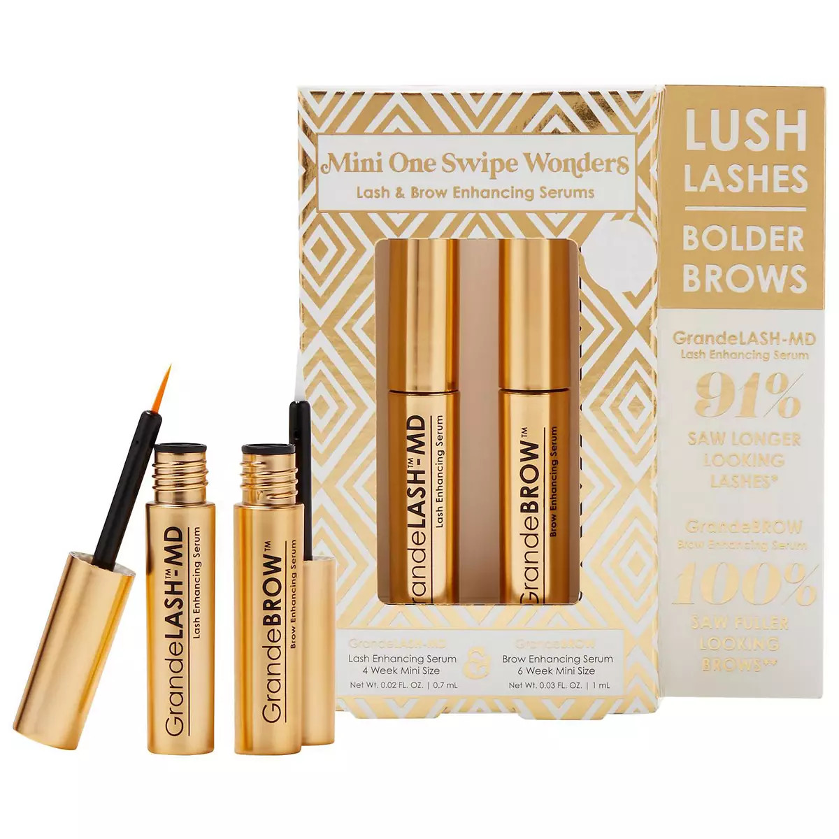 Grande Cosmetics Mini One Swipe Wonder Lash and Brow Set | Kohl's