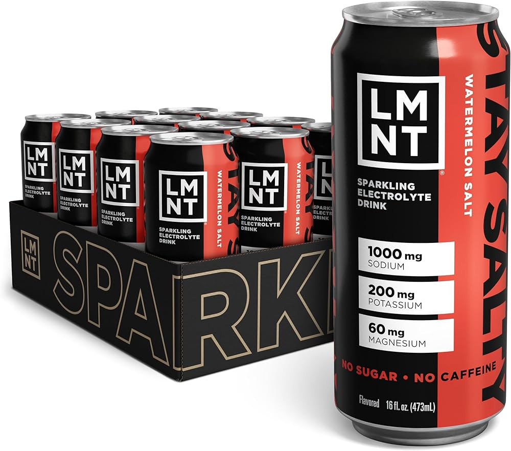LMNT Sparkling Electrolyte Drink - Watermelon Salt | 12-Count | Amazon (US)