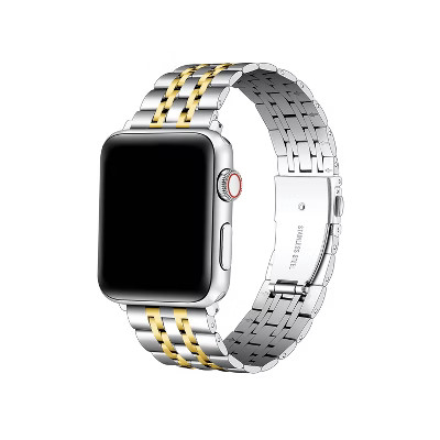 Posh Tech Stella Stainless-Steel Link Band for Apple Watch - Silver/Gold | Target