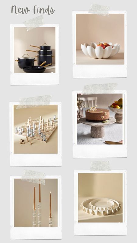 New finds

Decorative bowl
Pots & pans
Chessboard 
Cake stand 
Candle holders 
Trays

#LTKfindsunder50 #LTKhome #LTKfindsunder100