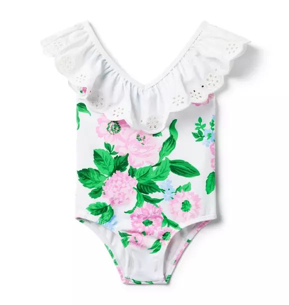 Recycled Floral Eyelet Swimsuit | Janie and Jack