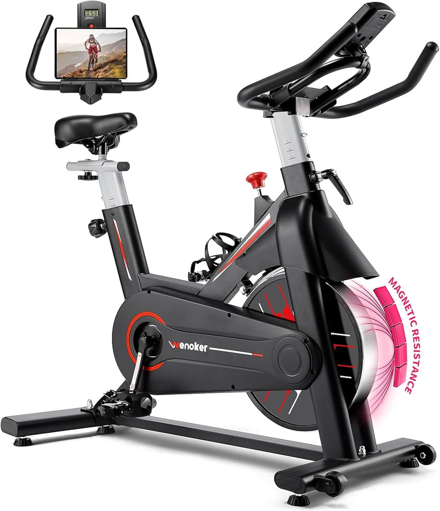 Exercise Bike, WENOKER Stationary Bike for Home/Indoor Cycling Bike, Indoor Bike with Silent Belt... | Amazon (US)