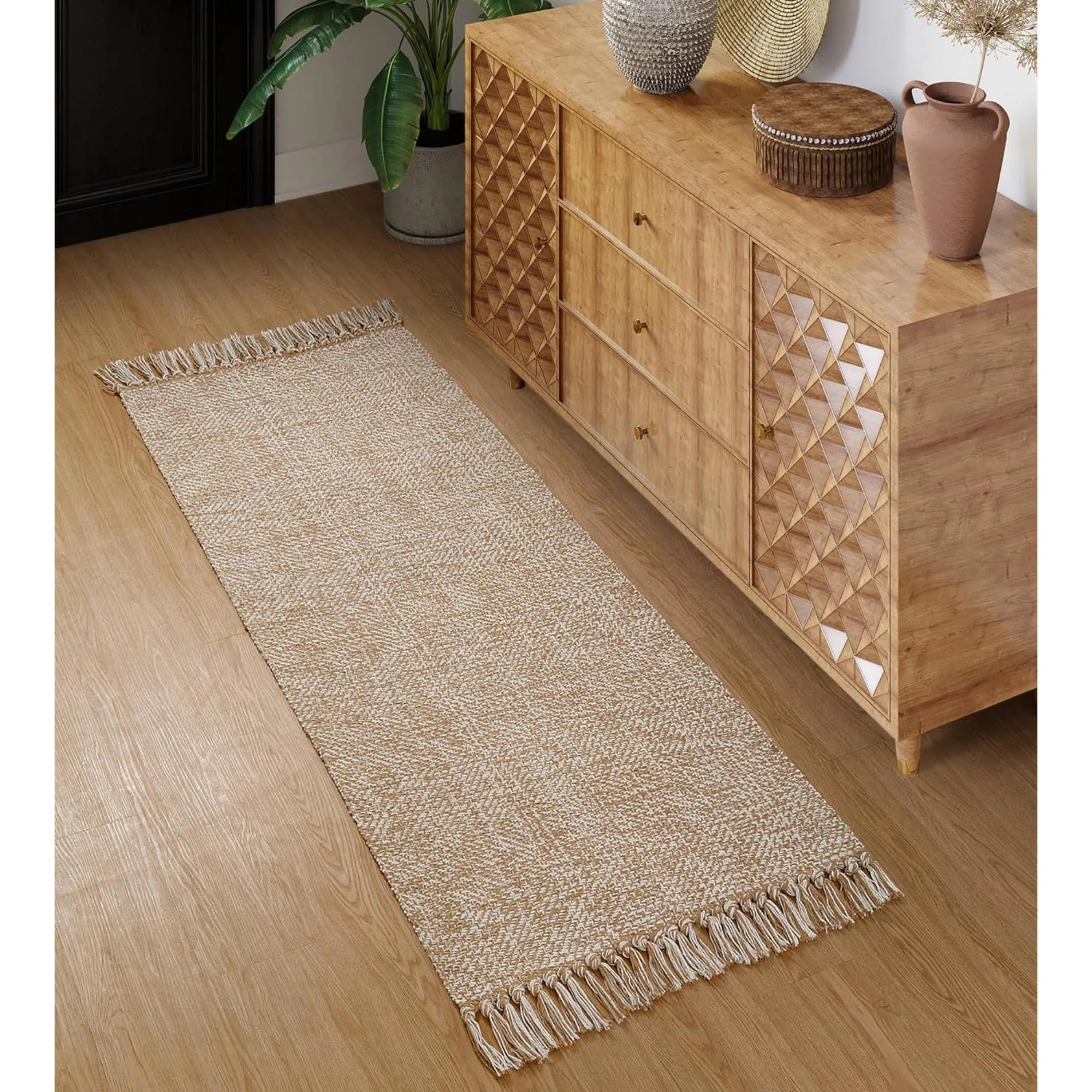 Highland Dunes Runner Anitrice Runner 2' X 5' Cotton Area Rug with Non-Slip Backing | Wayfair | Wayfair North America