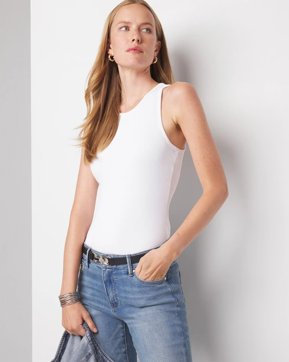 WHBM FORME™ Ribbed Stretch Tank | White House Black Market