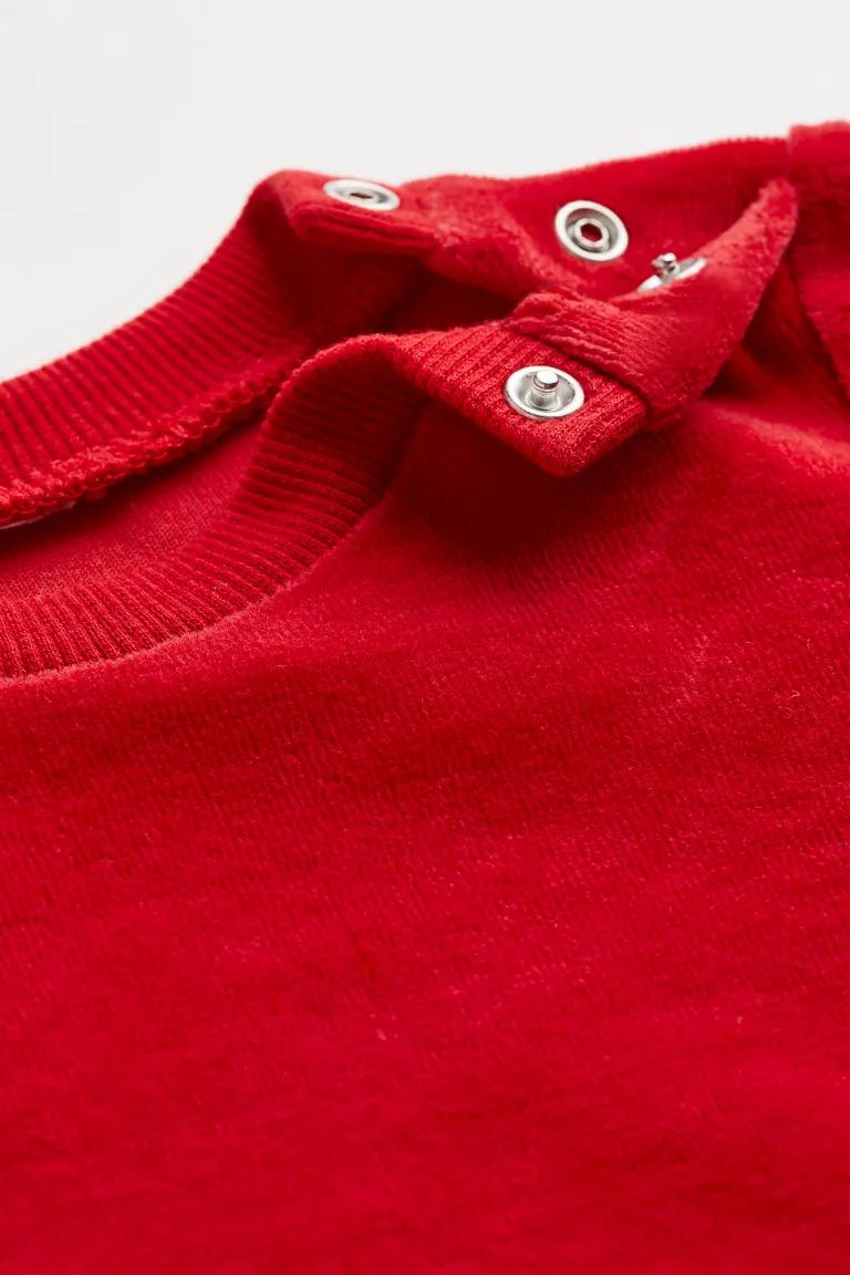 Velour Dress - Red - Kids | H&M US | H&M (US + CA)