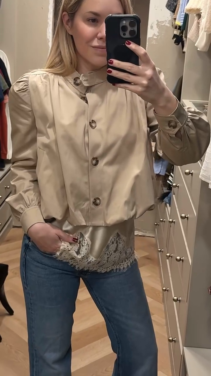 Cropped trench with silk lace trim tank

Spring outfit 

#LTKootd #LTKSeasonal #LTKNYFW