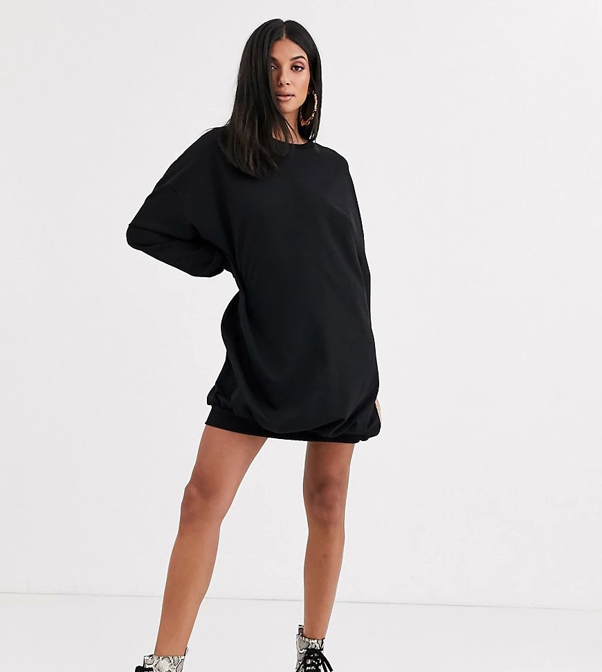 ASOS DESIGN Tall oversized sweat dress in black | ASOS (Global)