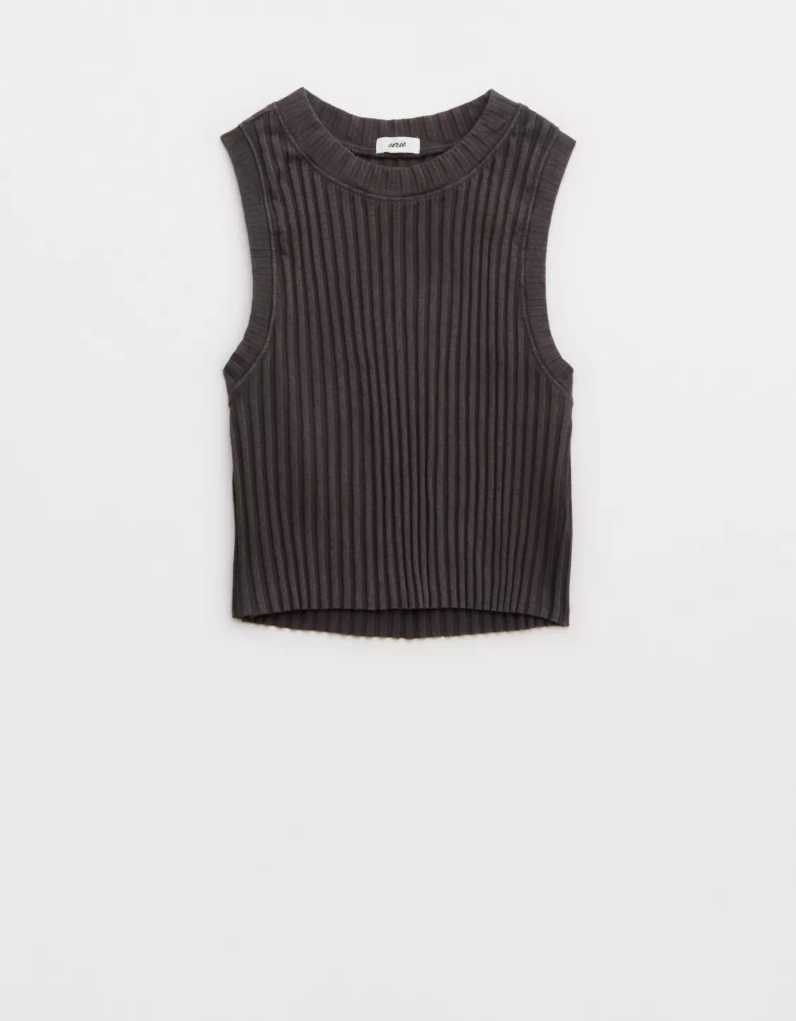 Aerie High Neck Ribbed Tank Top | Aerie