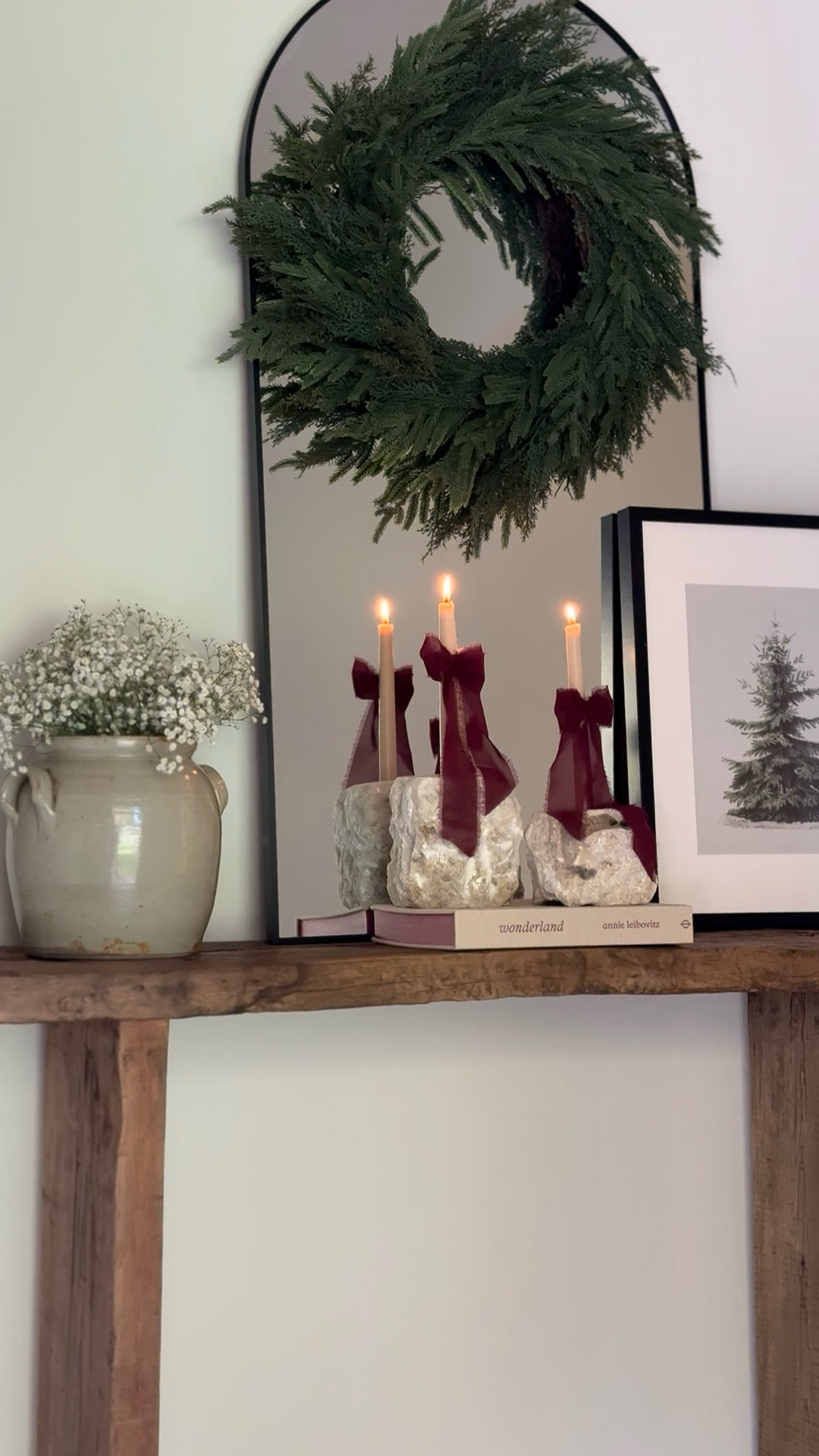Simple, organic, Christmas entry styling! 

#LTKHome #LTKSeasonal #LTKHoliday