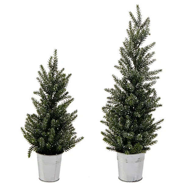 2 Piece Glitter Tree in Bucket Set | Wayfair Professional