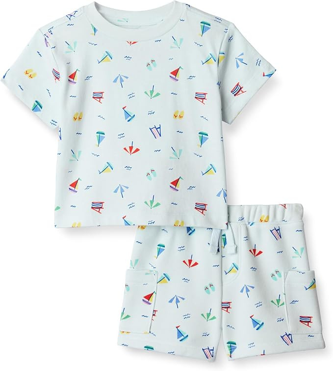 Amazon Essentials x Sofia Grainge Babies, Toddlers, and Boys' T-Shirt and Short Play Set, Multipa... | Amazon (US)