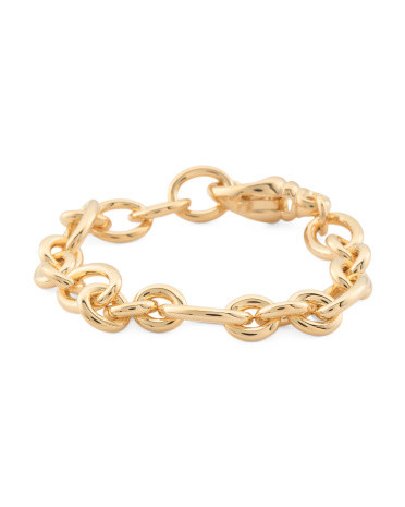 Made In Italy 14kt Gold Oval Link Bracelet | TJ Maxx
