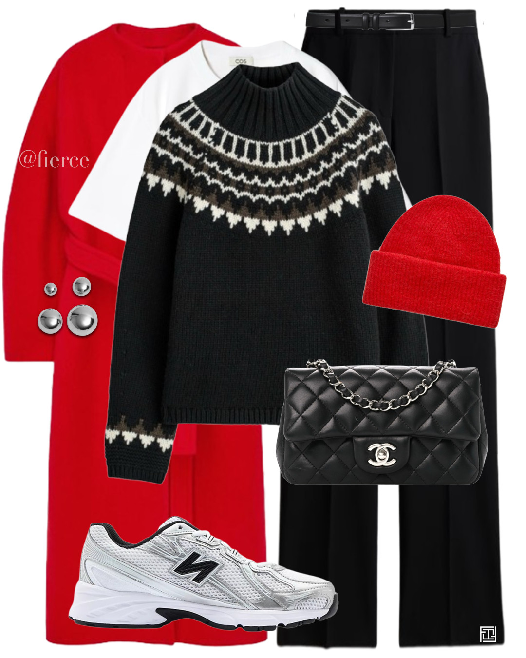 black isle jumper red coat black trousers red beanie hat new balance 740 silver earrings black chanel flap bag casual chic outfit Christmas market coffee lunch shopping travel city break ski holiday winter vacation 

 

#LTKuk #LTKautumn #LTKwinter