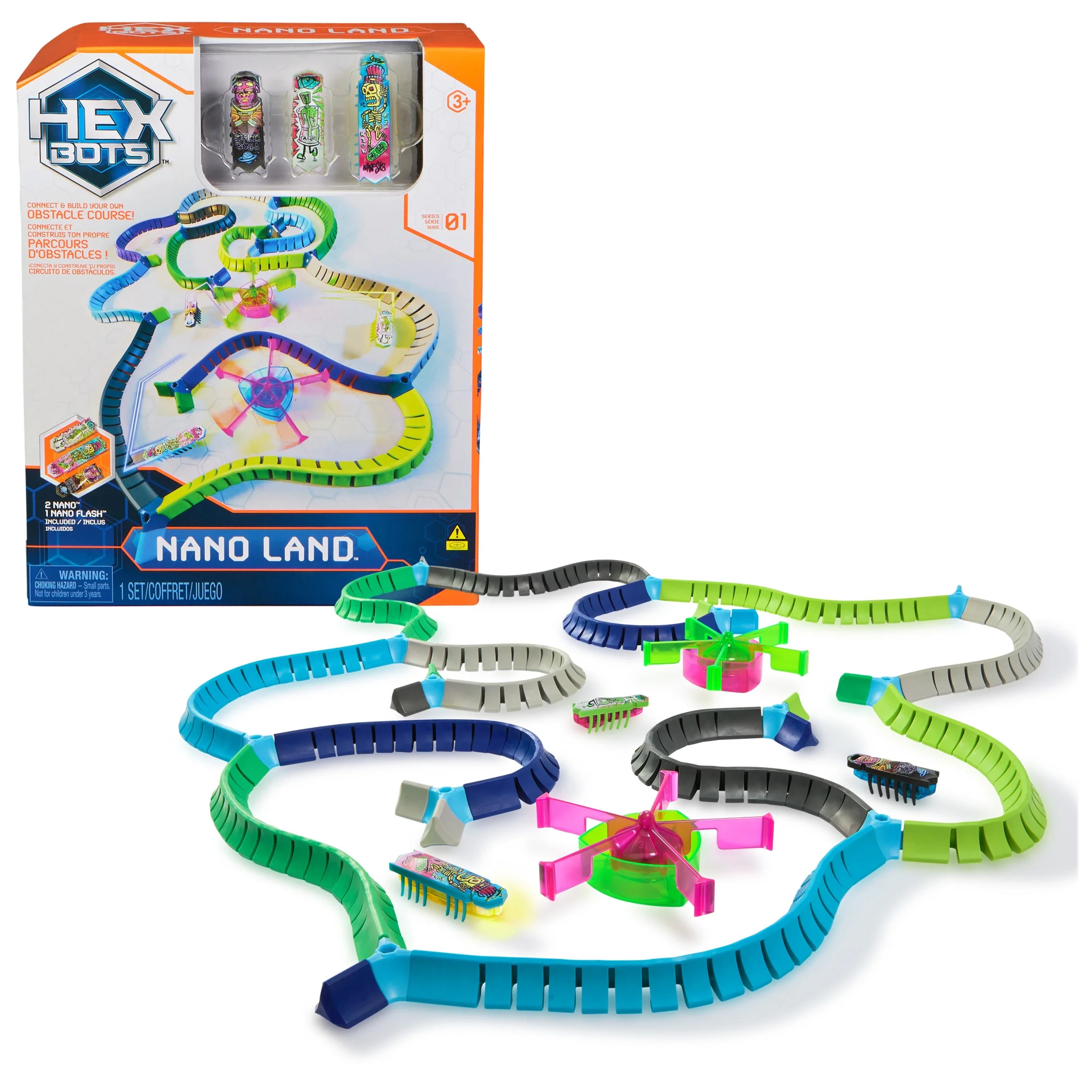 HEX BOTS Nano Land, Playsets & Mini Robot Toy for Kids Ages 3 & Up (Batteries Included) | Walmart (US)