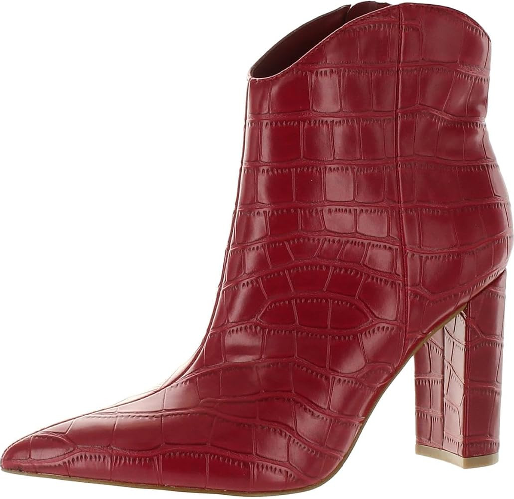 Marc Fisher Womens Lezari Faux Leather Pointed Toe Ankle Boots | Amazon (US)