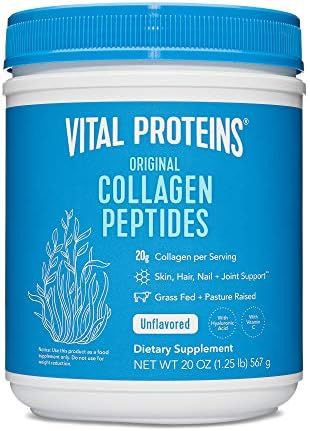 Vital Proteins Collagen Peptides Powder - Pasture Raised, Grass Fed, unflavored 20 oz | Amazon (US)