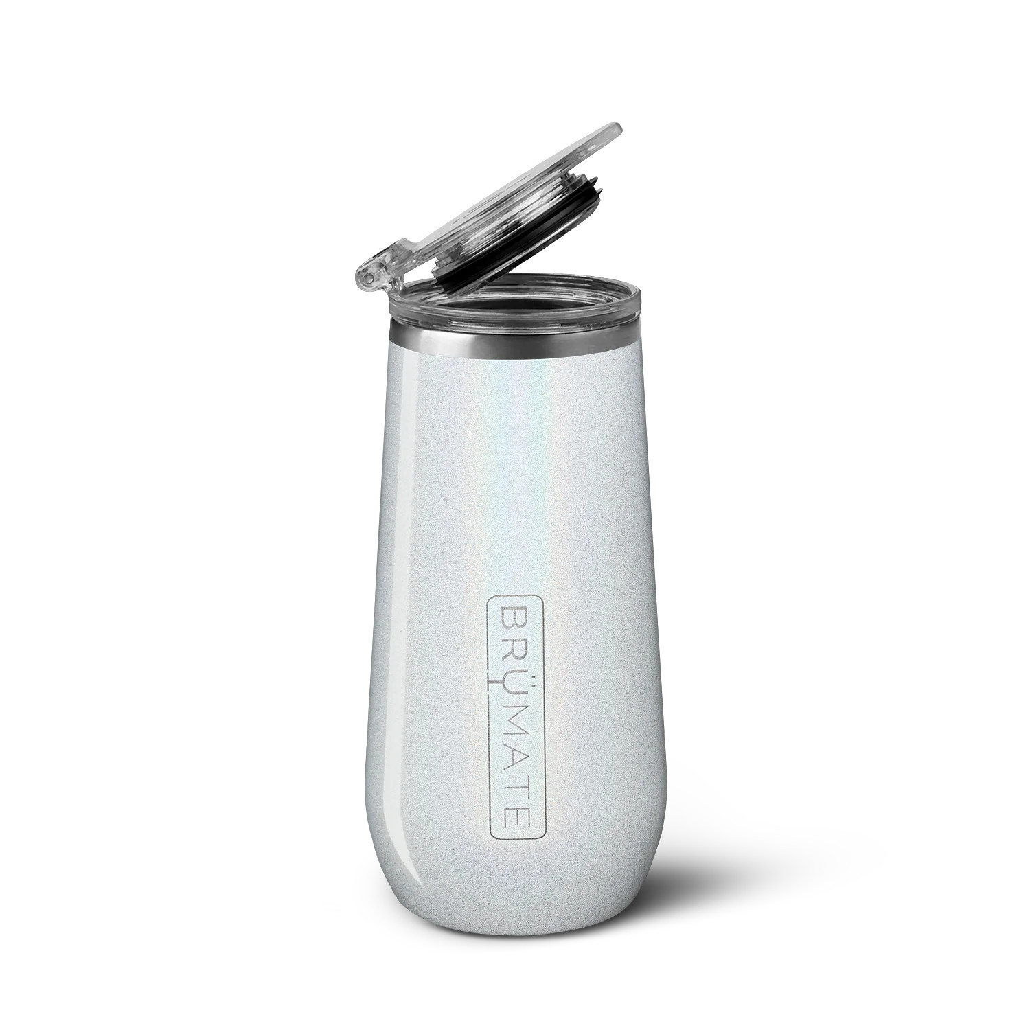 Champagne Flute | Glitter White | 12oz | Brumate