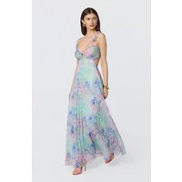 ASTR the Label | Emese Floral Cutout Maxi Dress in Pink purple floral | Size S | ASTR The Label (US)