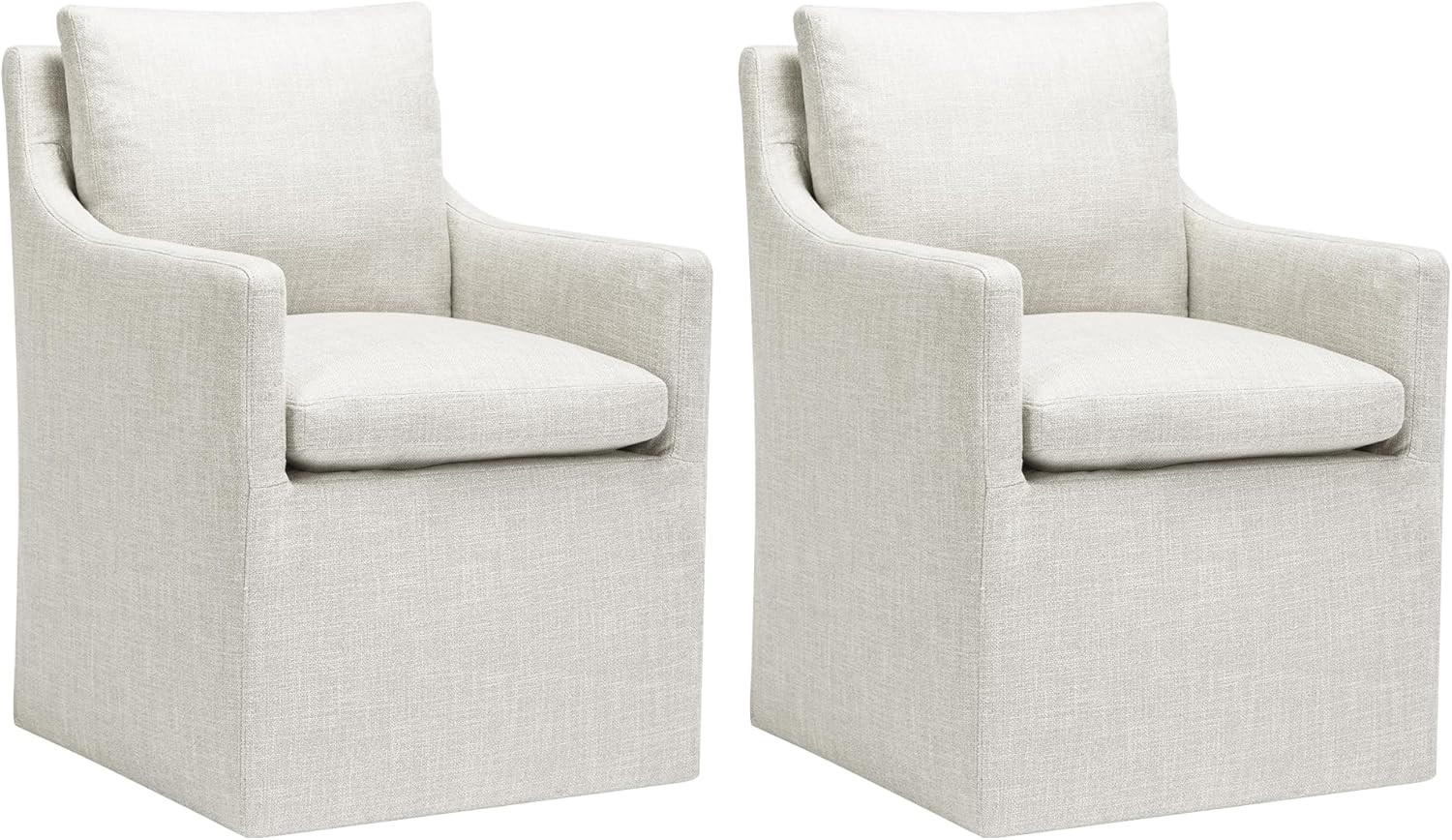 DUHOME Upholstered Dining Chairs Set of 2,Linen Accent Chair for Living Room,Single Sofa Chair wi... | Amazon (US)
