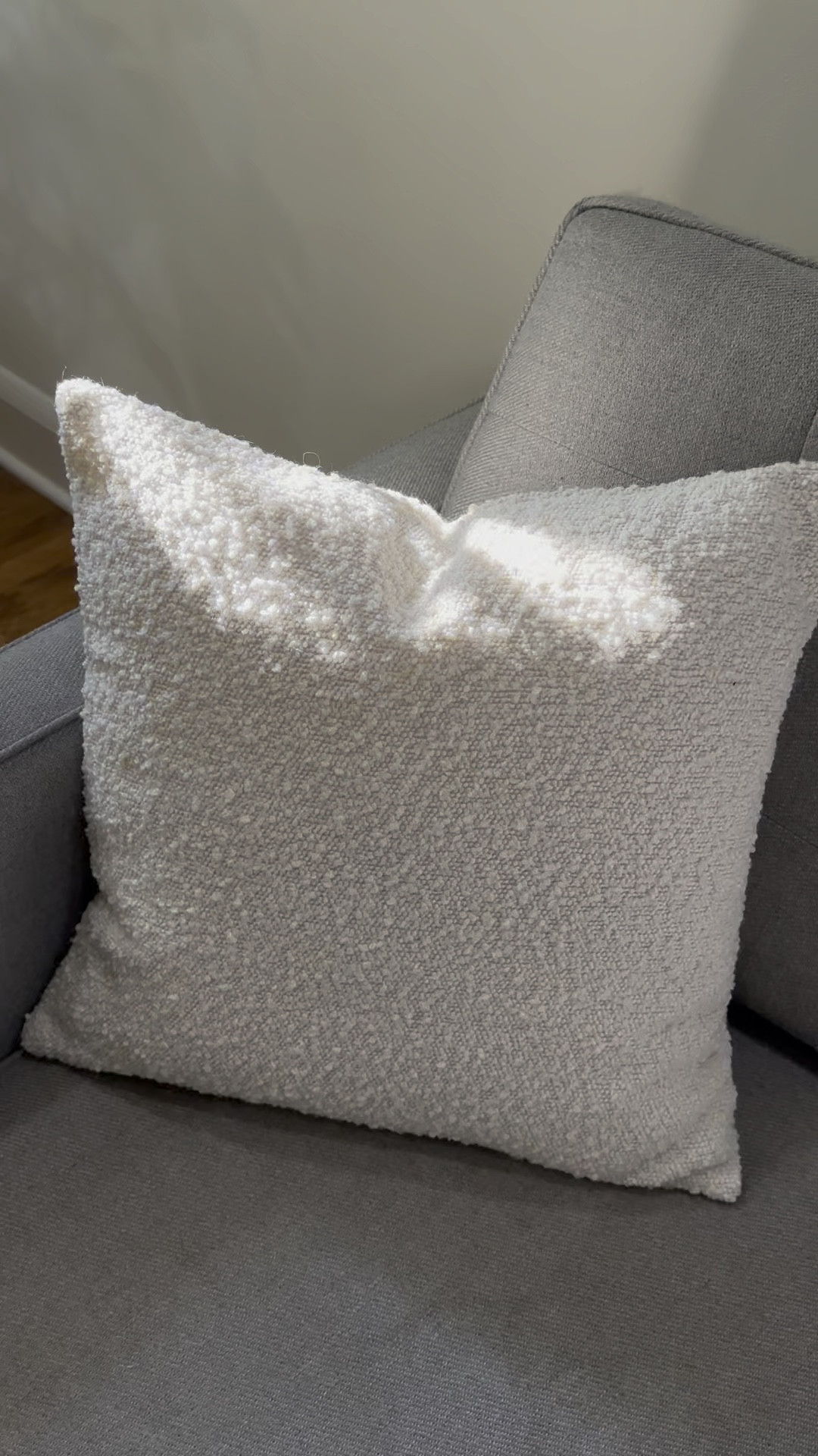 new boucle pillow from amazon 🫶🏻🤍 

#LTKFind #LTKunder50 #LTKhome