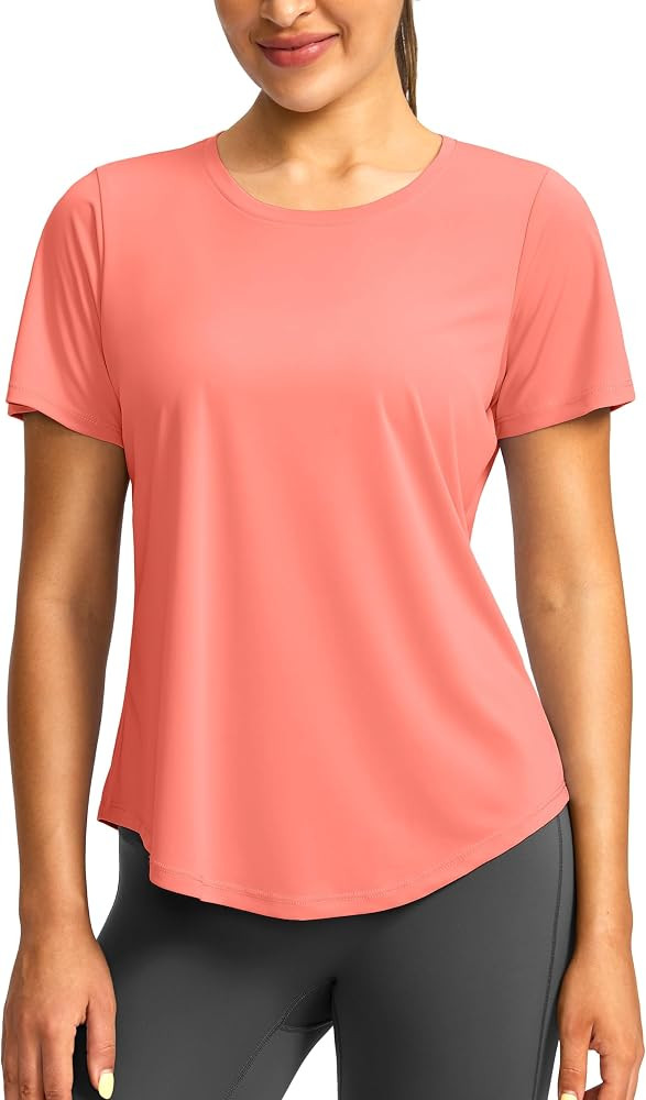 Women's Short Sleeve Workout Shirts UPF 50+ Sun Protection T-Shirts Quick Dry Breathable Gym Runn... | Amazon (US)