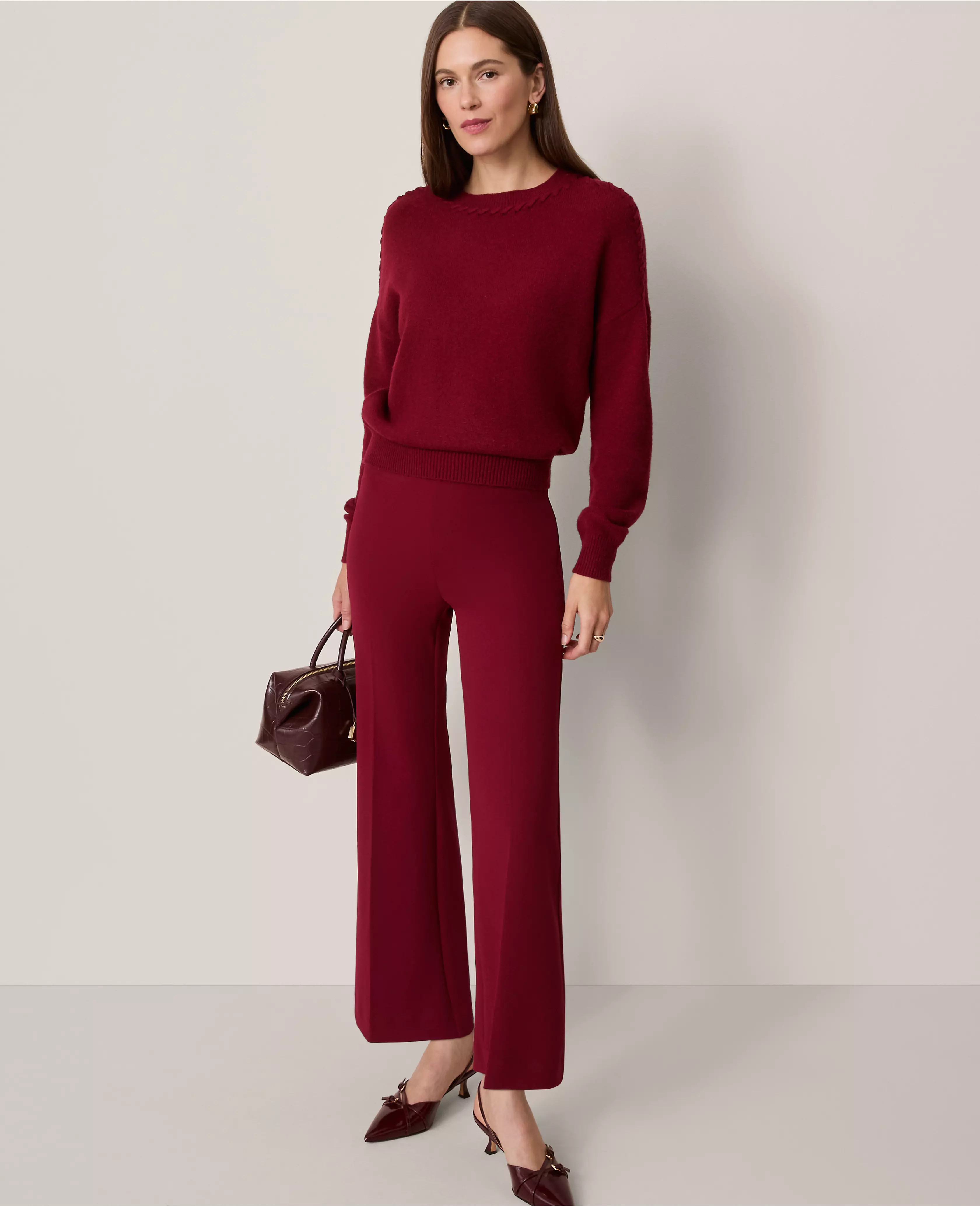 The Side Zip Flare Pant | Ann Taylor