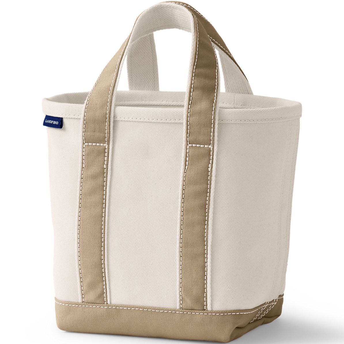 Small Natural Open Top Canvas Tote Bag | Lands' End (US)