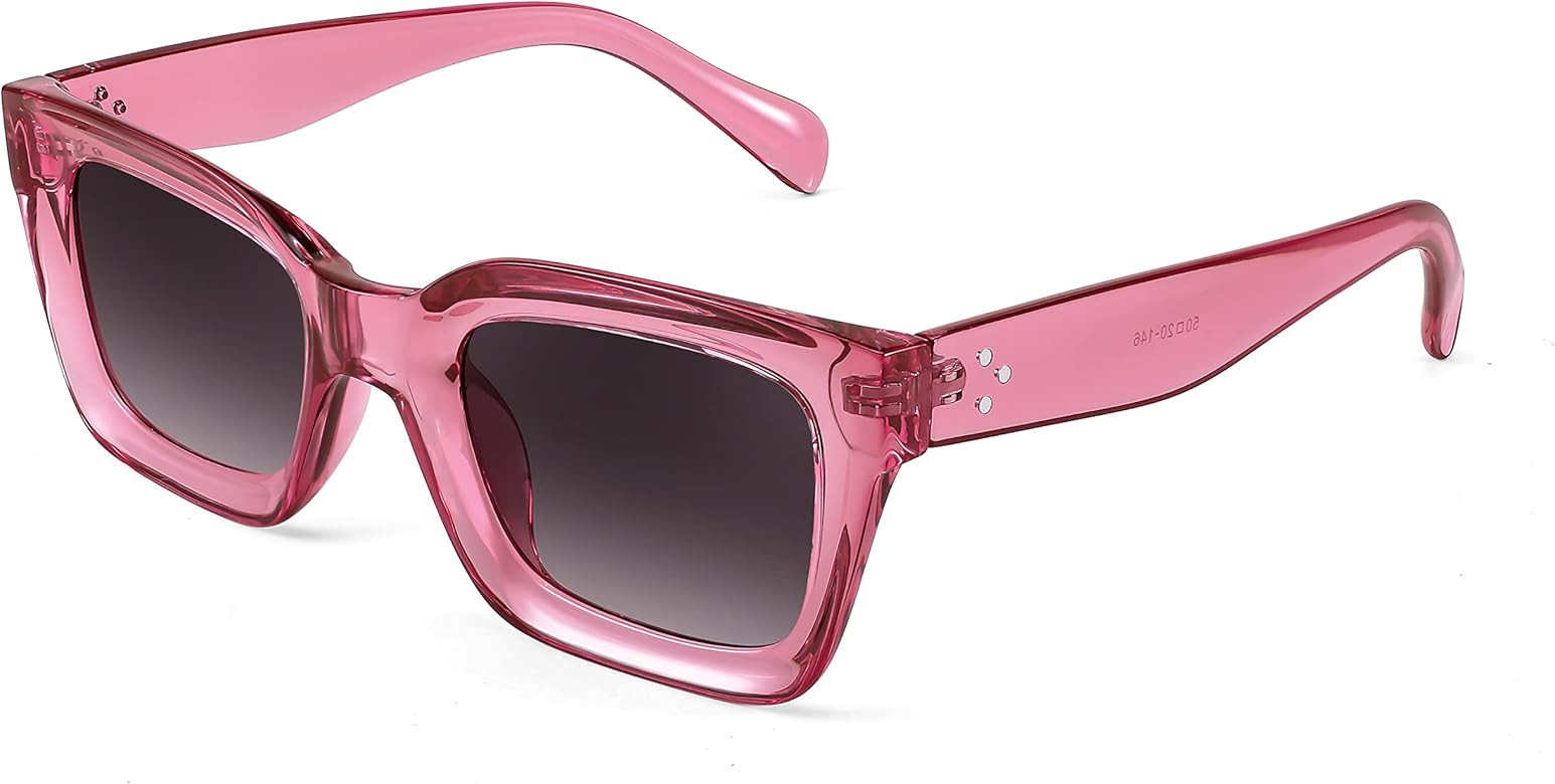 FEISEDY Classic Women Sunglasses Fashion Thick Square Sun Glasses Chunky Frame UV400 B2471 | Amazon (US)