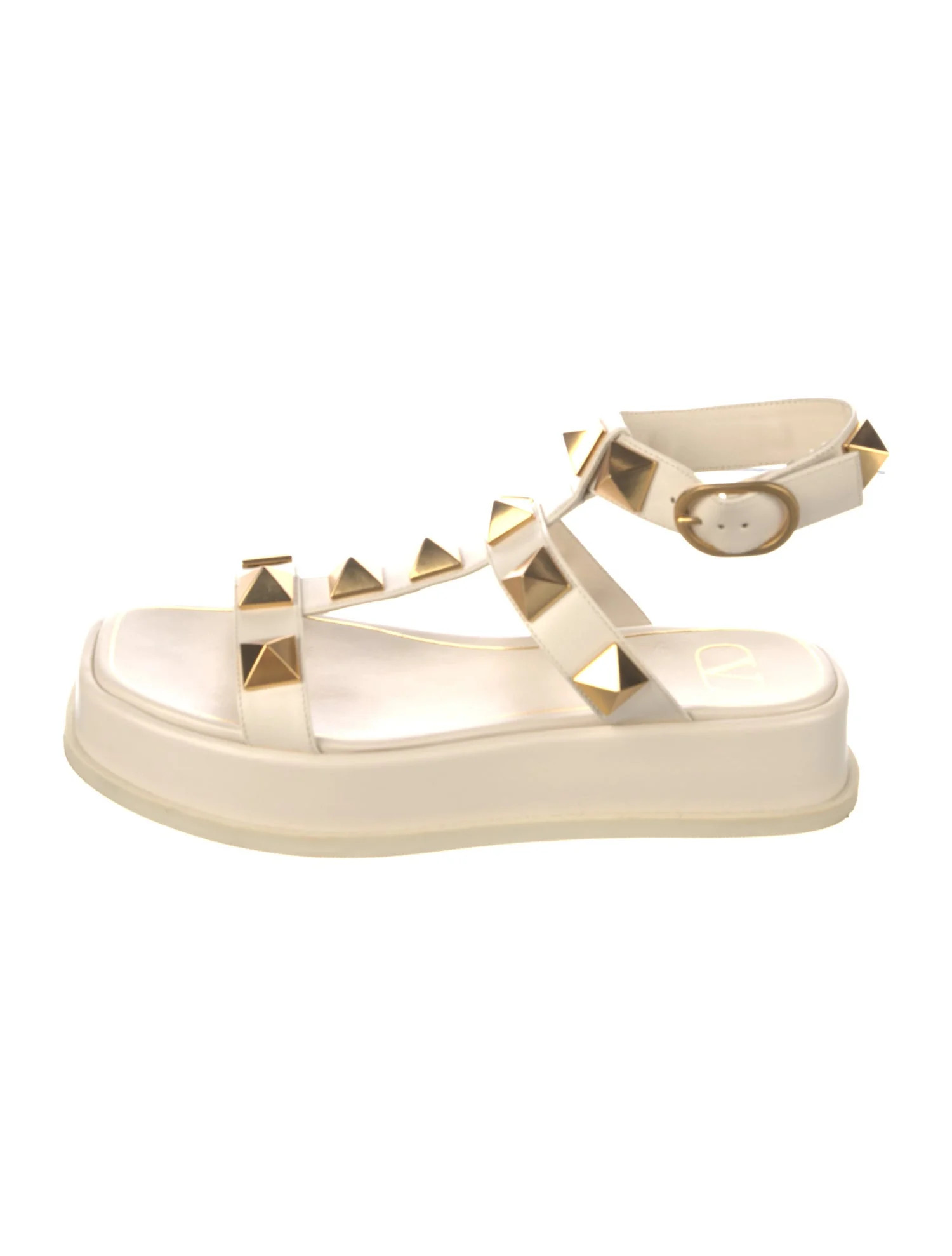 Rockstud Accents Leather Gladiator Sandals | The RealReal