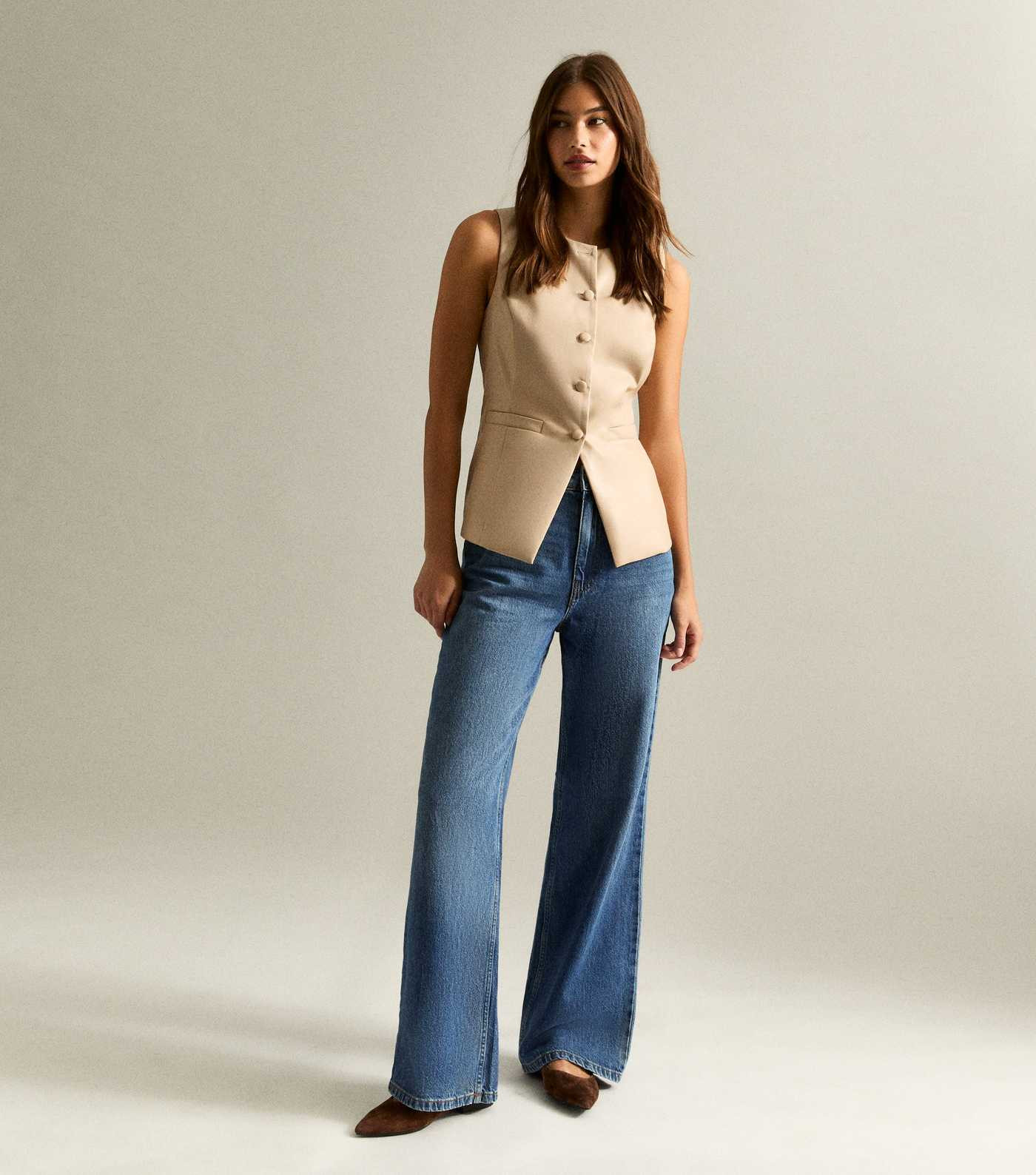 Blue Adalae High Waisted Wide Leg Jeans | New Look | New Look (UK)