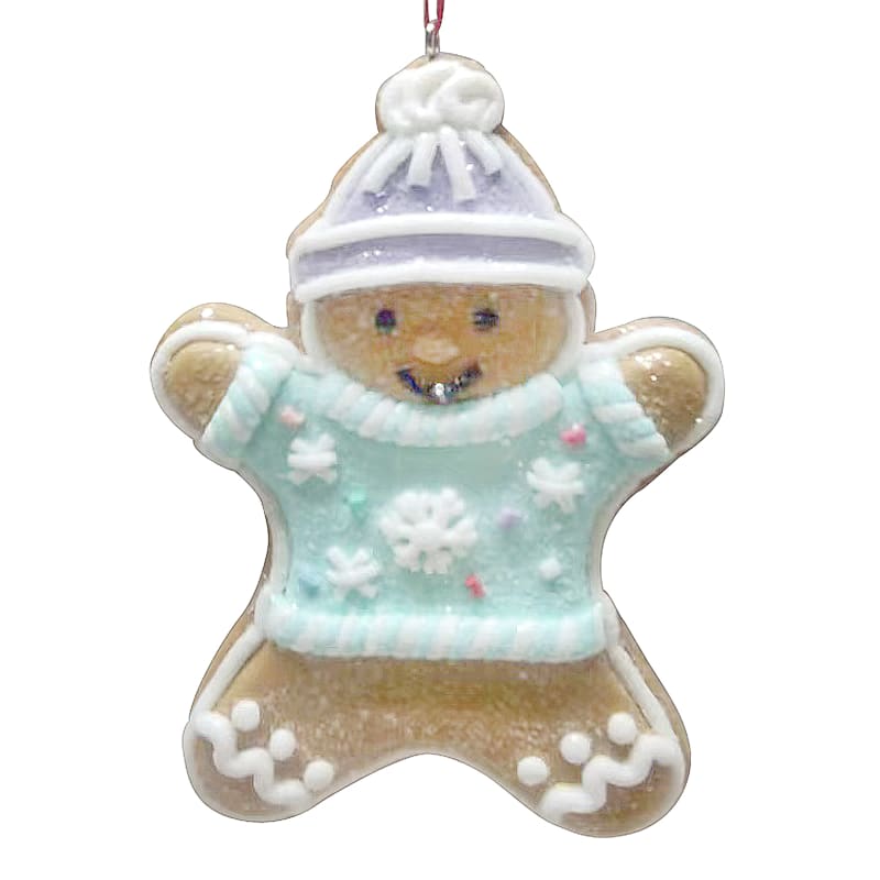 Mrs. Claus' Bakery Gingerbread Boy Claydough Ornament, 4.5" | At Home