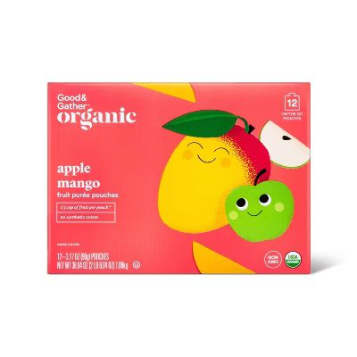 Organic Applesauce Pouches - Apple Mango - 12ct - Good & Gather™ | Target