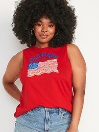 2022 &#x22;United States of All&#x22; Flag Graphic Sleeveless T-Shirt for Women | Old Navy (US)