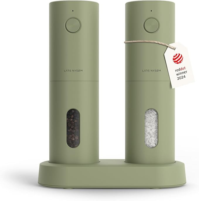 LARS NYSØM Electric Salt and Pepper Grinder Set, USB Rechargeable, Automatic Salt and Pepper Mil... | Amazon (US)