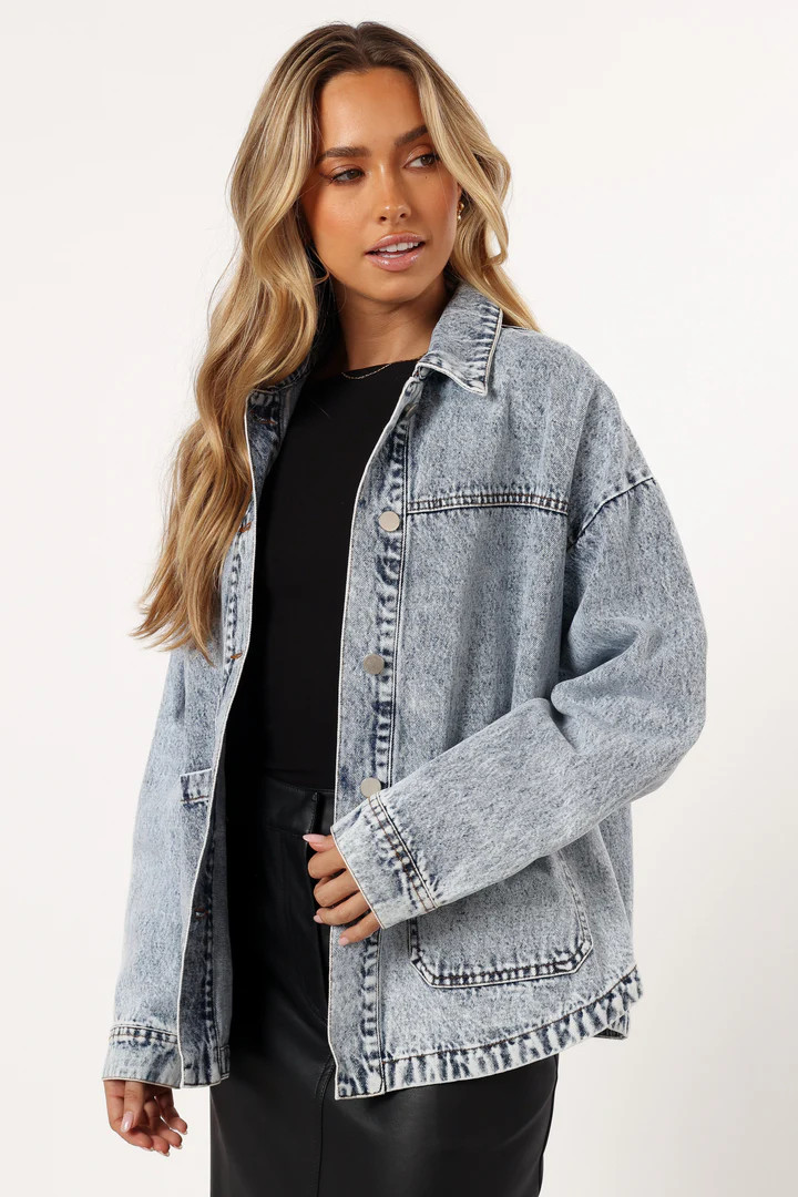 Delana Denim Jacket - Denim | Petal & Pup (US)