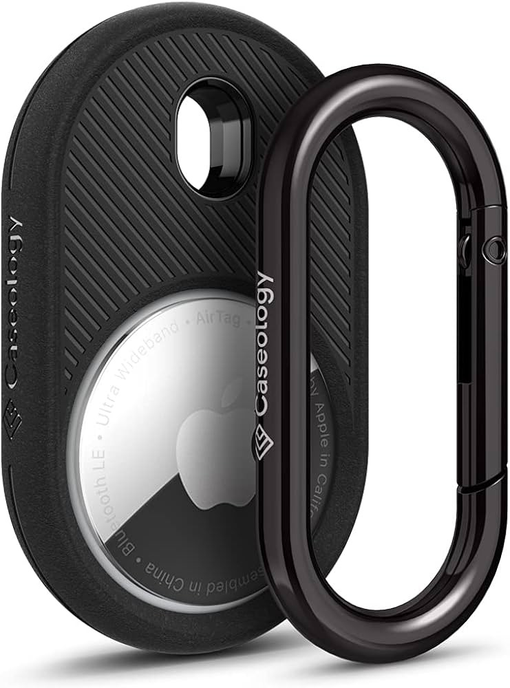 Caseology Vault - Funda compatible con Apple AirTag para llavero AirTag (2021), color negro mate | Amazon (US)