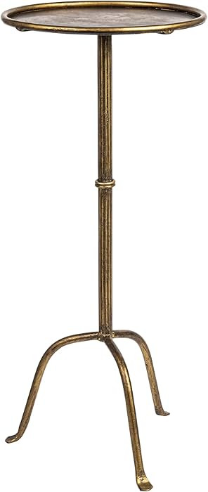 Creative Co-Op Metal Cocktail, Antique Brass Martini Table | Amazon (US)