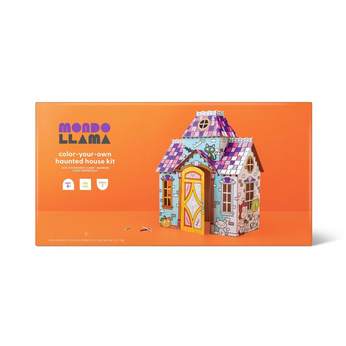 Halloween Color-Your-Own Haunted House Fort Kit - Mondo Llama™ | Target