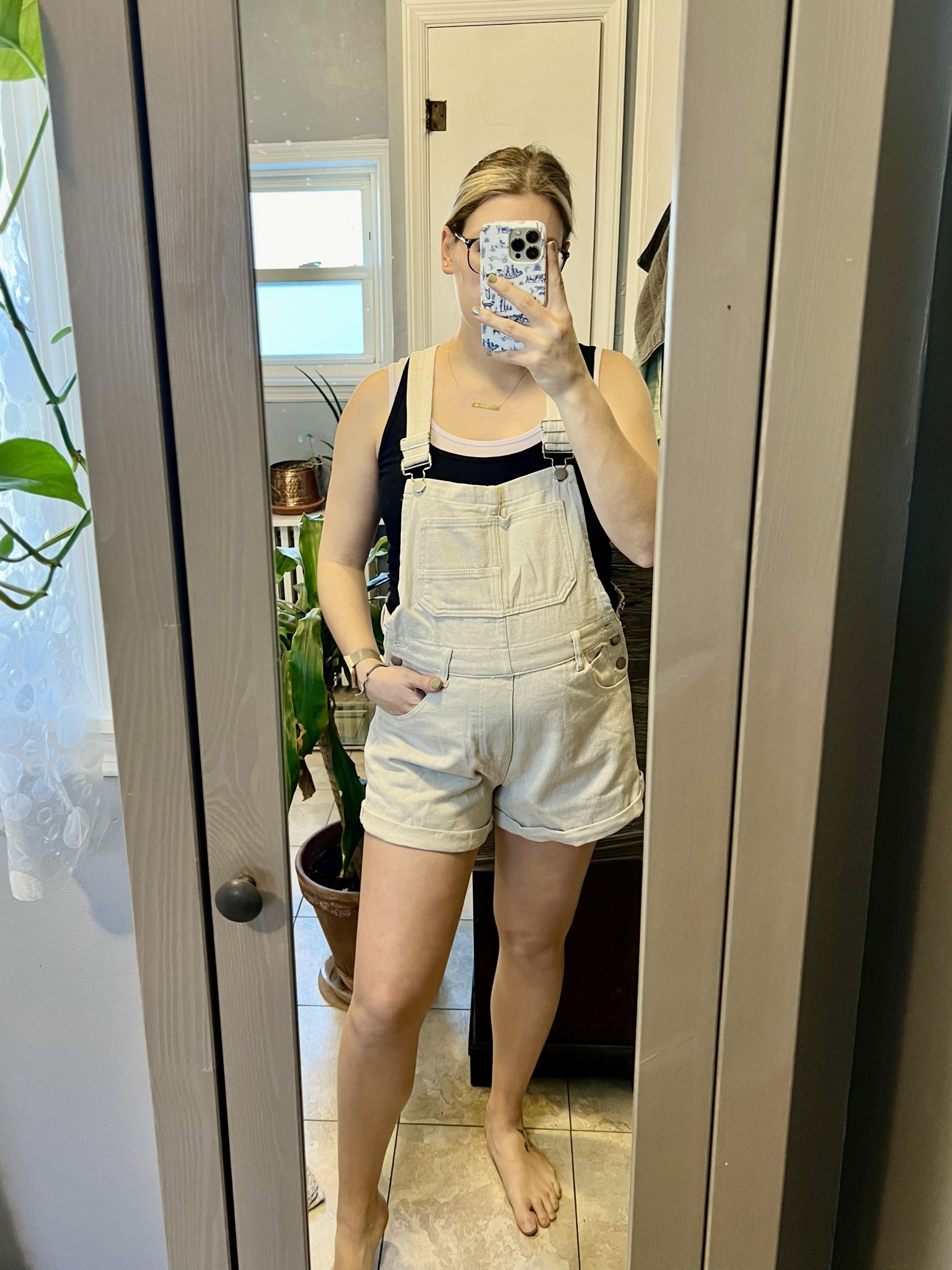 Amazon overalls. Bump friendly. I think overalls are so cute on a baby bump 😋 I’m in size medium in overalls & tank top. 

#LTKSeasonal #LTKfindsunder50 #LTKbump